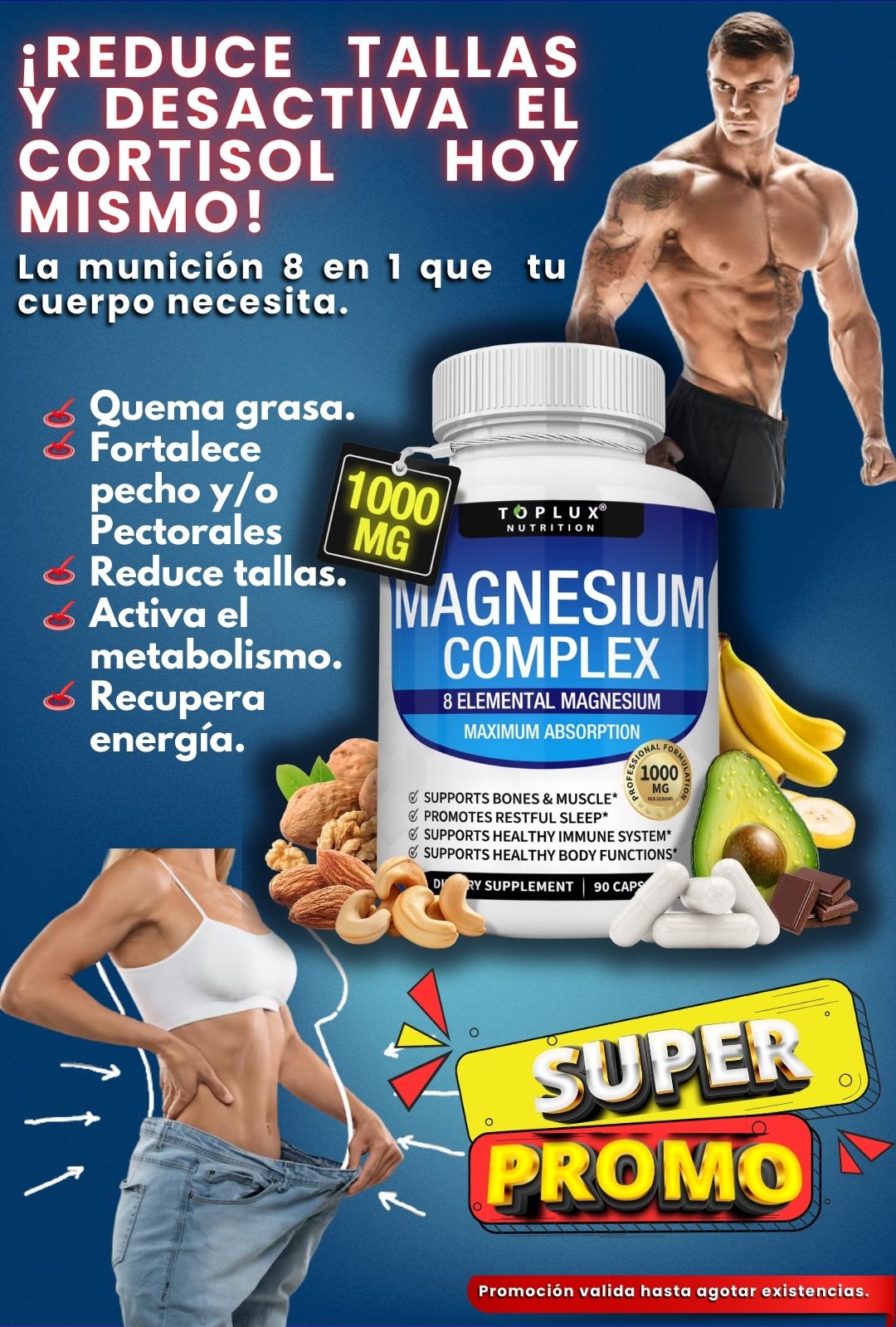 MAGNESIUM COMPLEX 8 - Desactiva el Cortisol y Desbloquea tu Metabolismo.