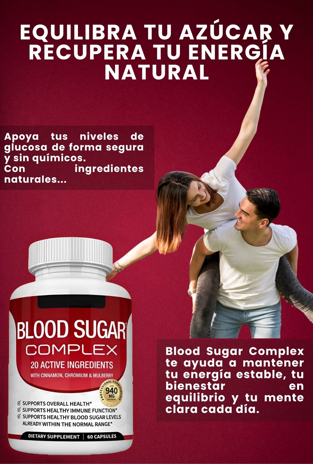 BLOOD SUGAR COMPLEX - SUPLEMENTO - Apoya tu metabolismo con ingredientes naturales.